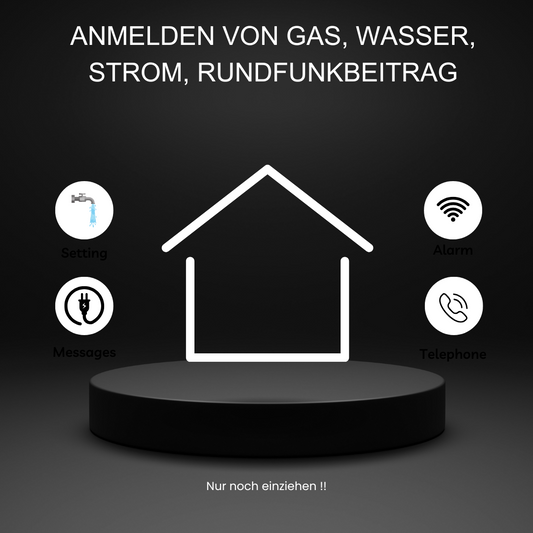 Anmelden von Gas, Wasser, Strom, Rundfunkbeitrag